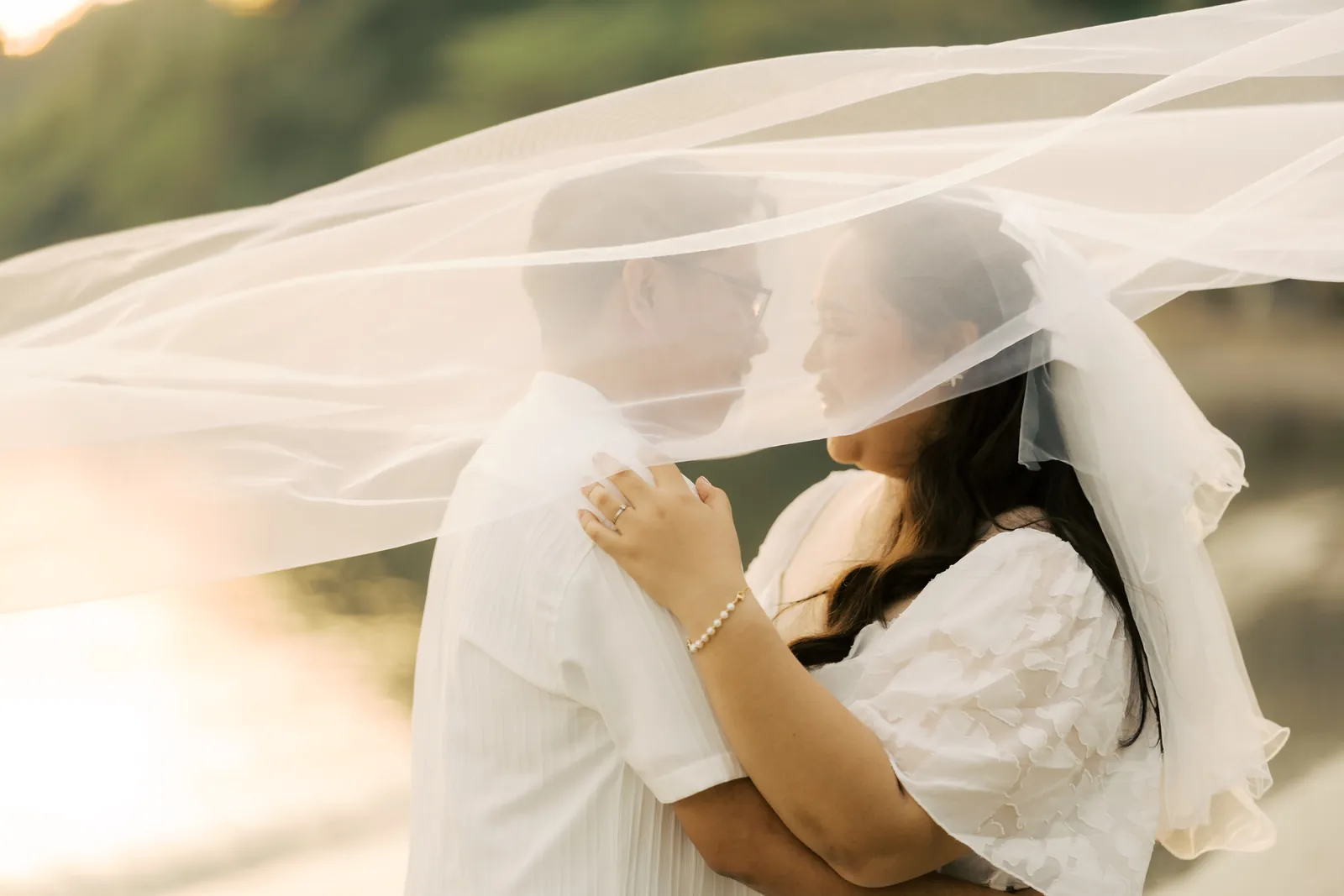Jake and Kristle — under the veil